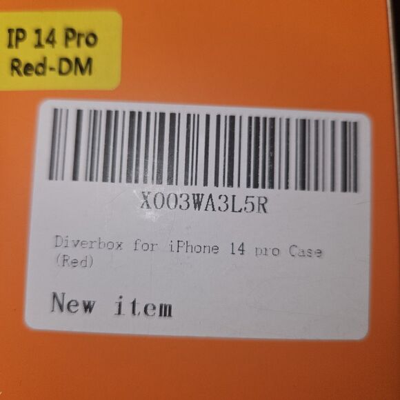 Diverbox Red Shockproof iPhone 14 Pro Max Case w/ Tempered Glass & Lens - Picture 4 of 4